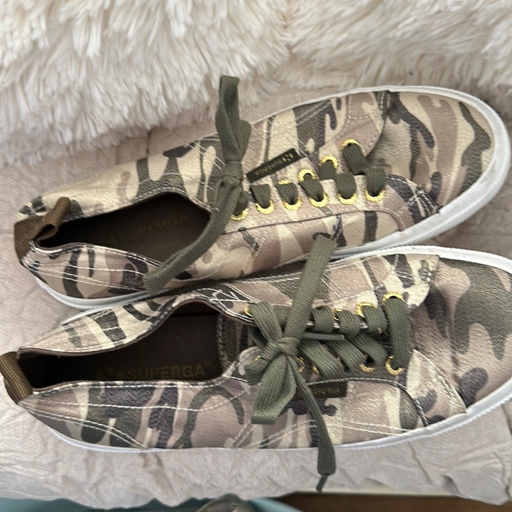 Superga camo tennis sneakers from Italy